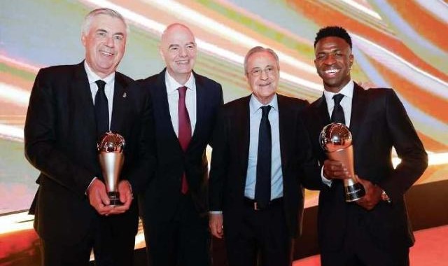 FIFA盛典皇马成大赢家，维尼修斯终于加冕世界最佳
